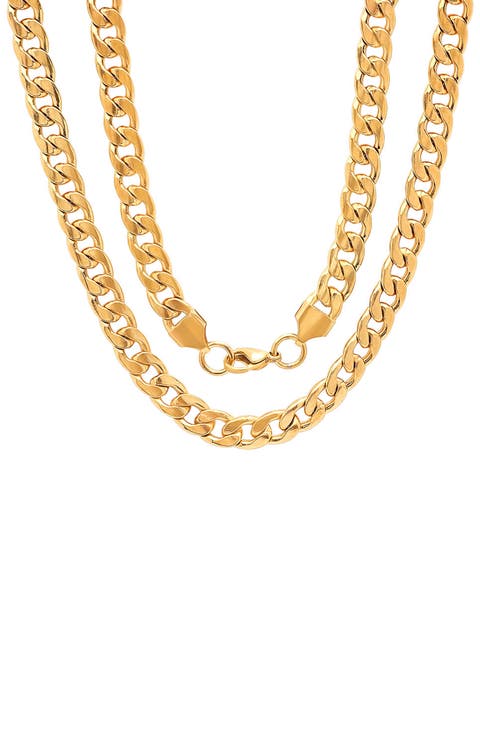 Men's 18k Gold Plated Chain Necklace