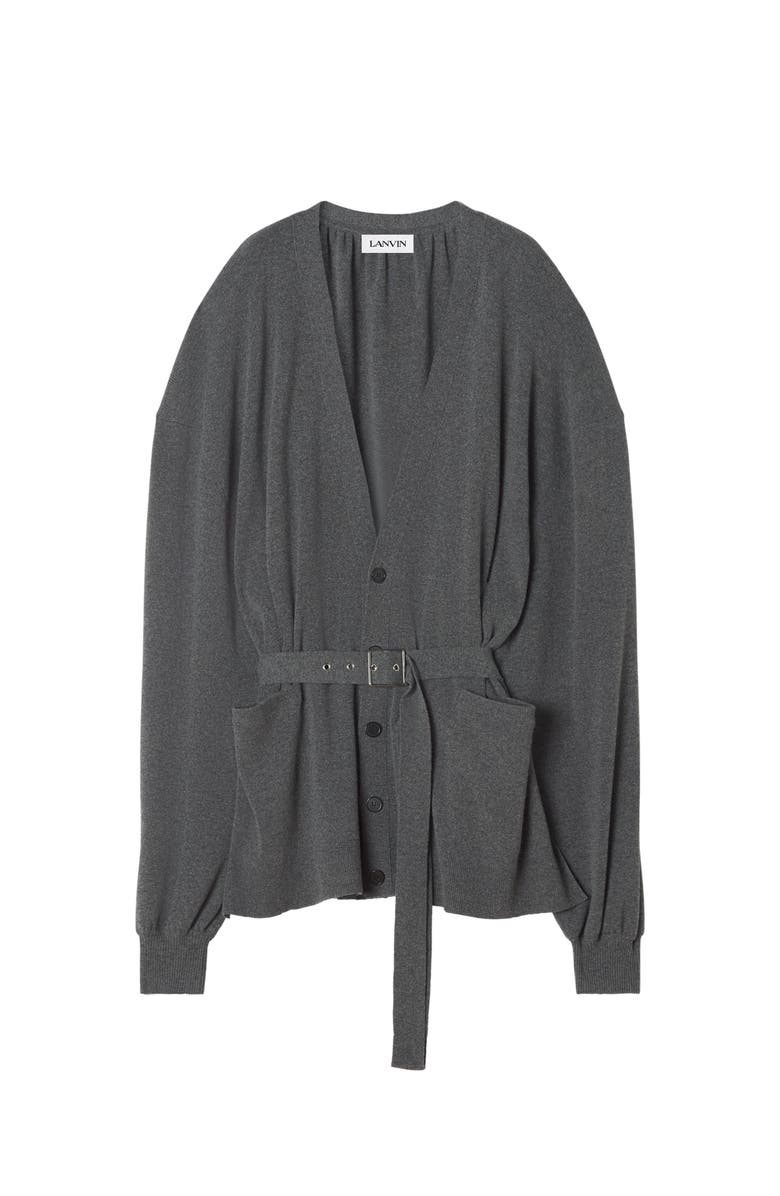 Lanvin Wool And Cashmere Oversized Cardigan, Main, color, Dove