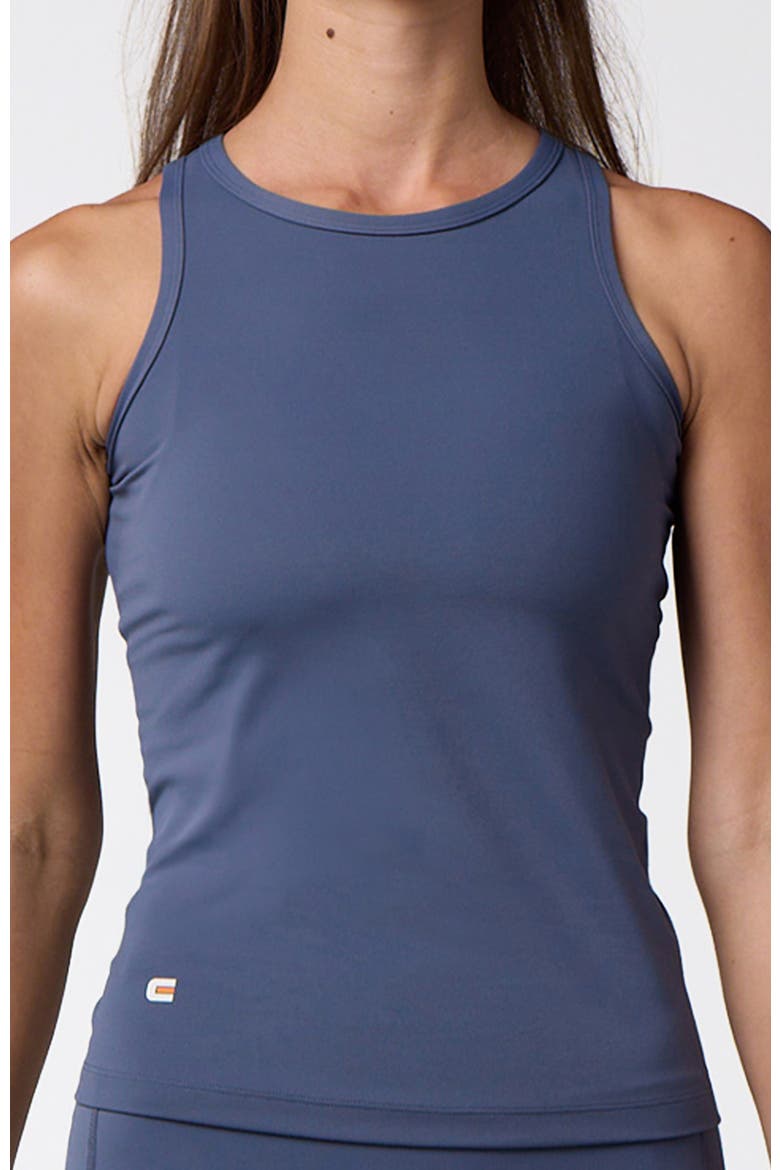 Women's Essential Fitted Tank, Alternate, color, In Bounds Blue
