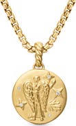 David Yurman Zodiac Amulet in 18K Yellow Gold with Pavé Diamonds, 18.9mm