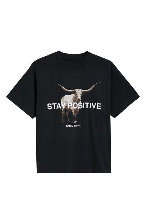Positivity Cotton Graphic T-Shirt