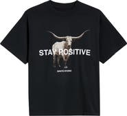 SANTO STUDIO Positivity Cotton Graphic T-Shirt