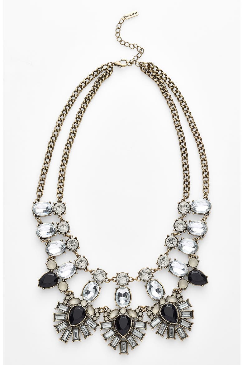 'Drama' Mixed Stone Statement Necklace (Nordstrom Exclusive), Main, color, BLACK MULTI/ BRASS