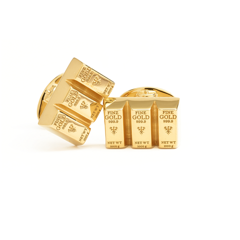 Gold Bullion Bar Vermeil Sterling Silver Cufflinks I Jan Leslie