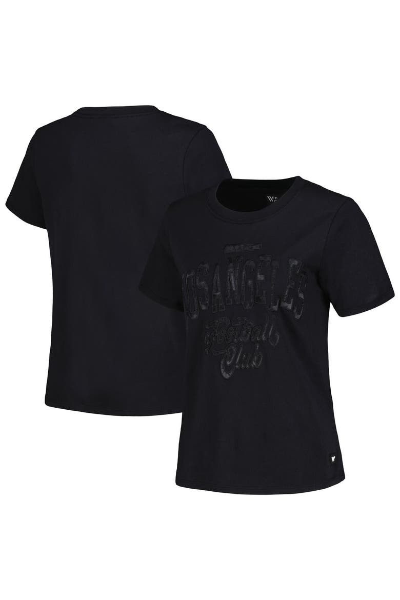 Women's The Wild Collective Black LAFC Satin Applique T-Shirt, Main, color, Black