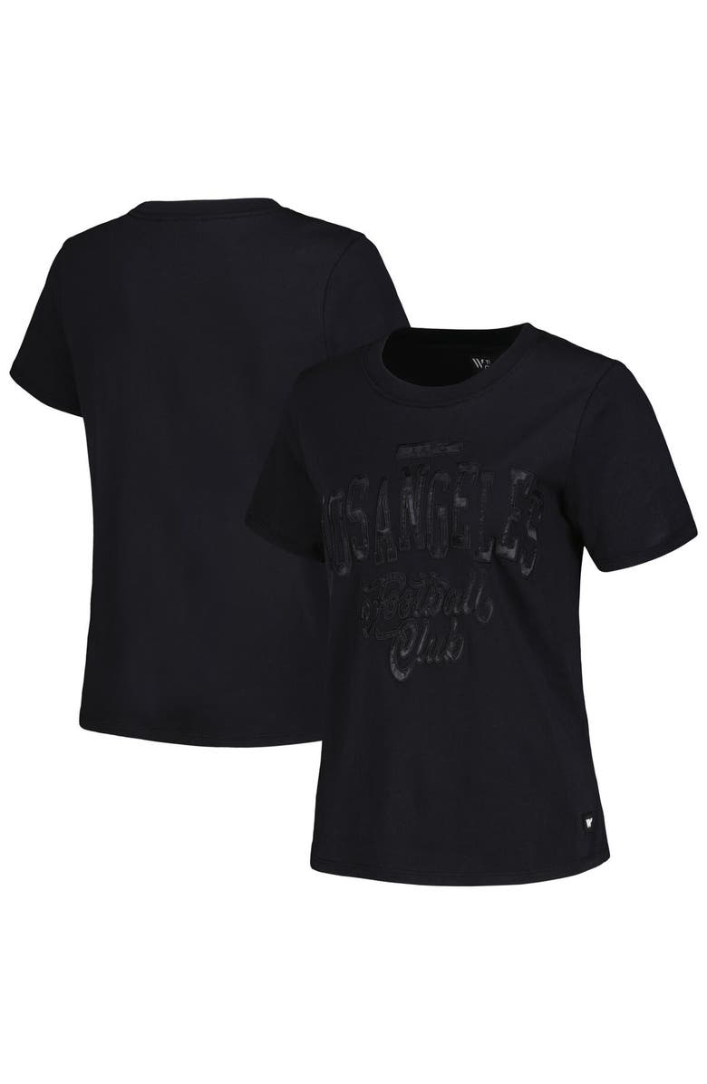 THE WILD COLLECTIVE Women's The Wild Collective Black LAFC Satin Applique T-Shirt, Main, color, Black