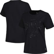 THE WILD COLLECTIVE Women's The Wild Collective Black LAFC Satin Applique T-Shirt