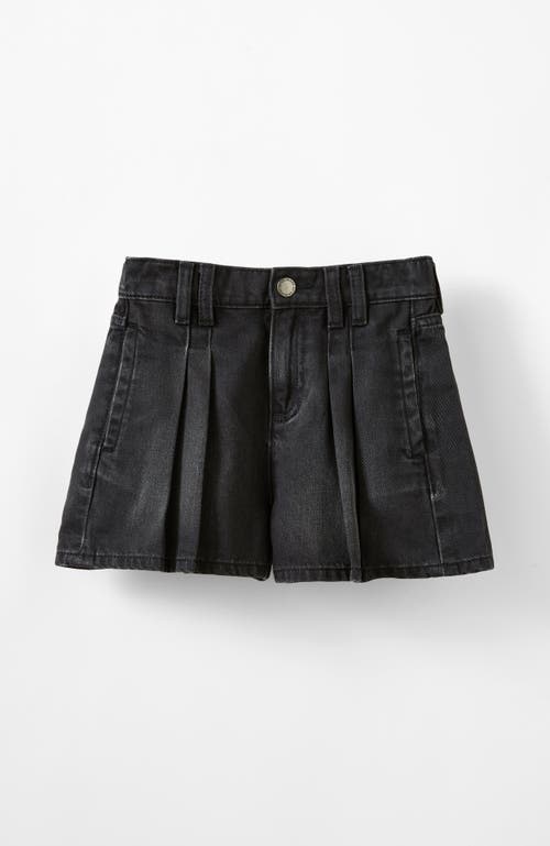 Shop Cotton On Kids Kid's Sarai Pleat Front Denim Short In Balmoral Black