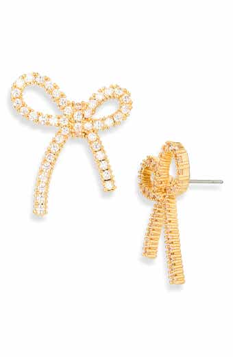 Crystal Bow Stud Earrings