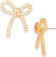 Panacea Crystal Bow Drop Earrings