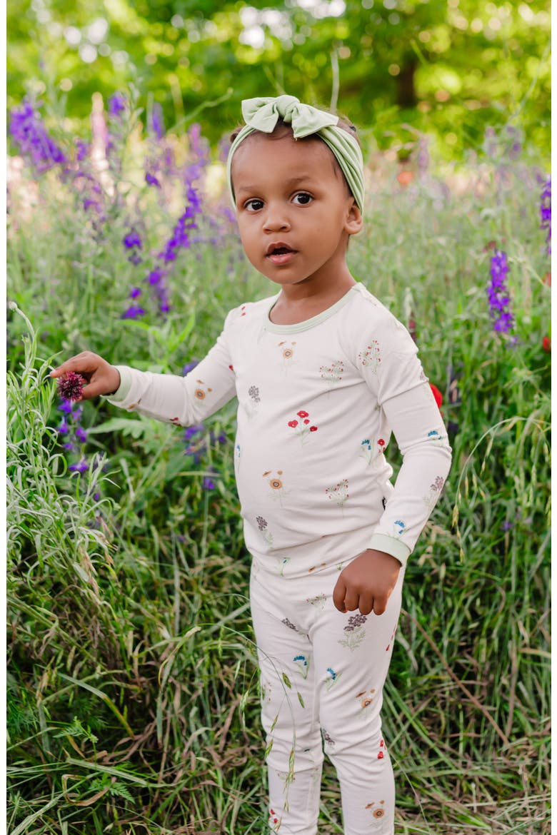 Kids' Fitted Two-Piece Pajamas, Alternate, color, WILDFLOWER