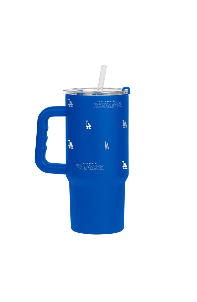 LOGO BRANDS Los Angeles Dodgers 24oz. Step and Repeat Powder Coat Tumbler, Main, color, Royal