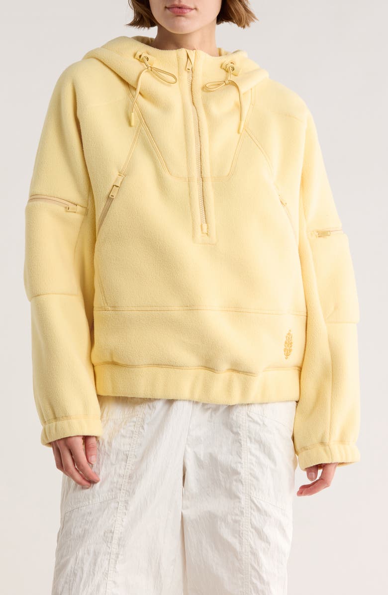 FP Movement by Free People Wild And Free Fleece Pullover, Main, color, Sunlit Yellow