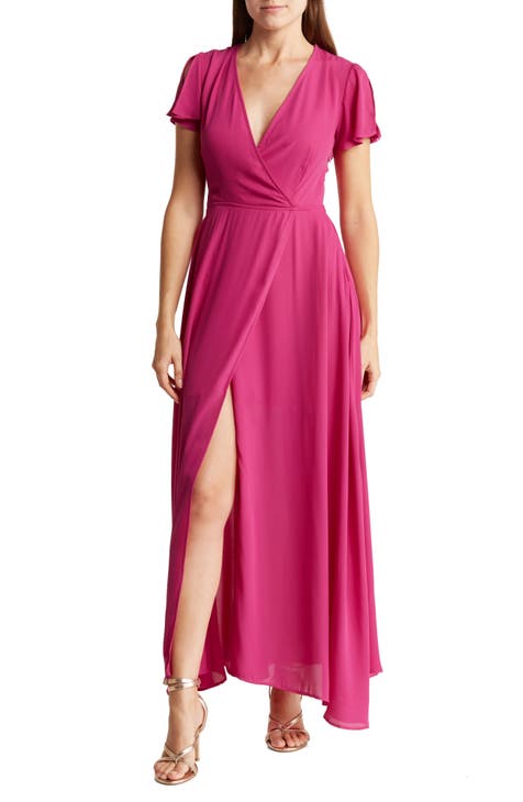 Marie II Faux Wrap Maxi Dress