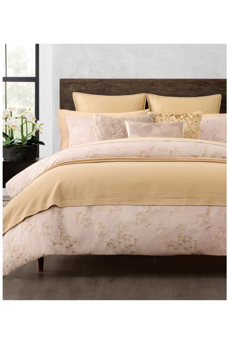 Dusk Embroidered Duvet Cover, Alternate, color, BLUSH