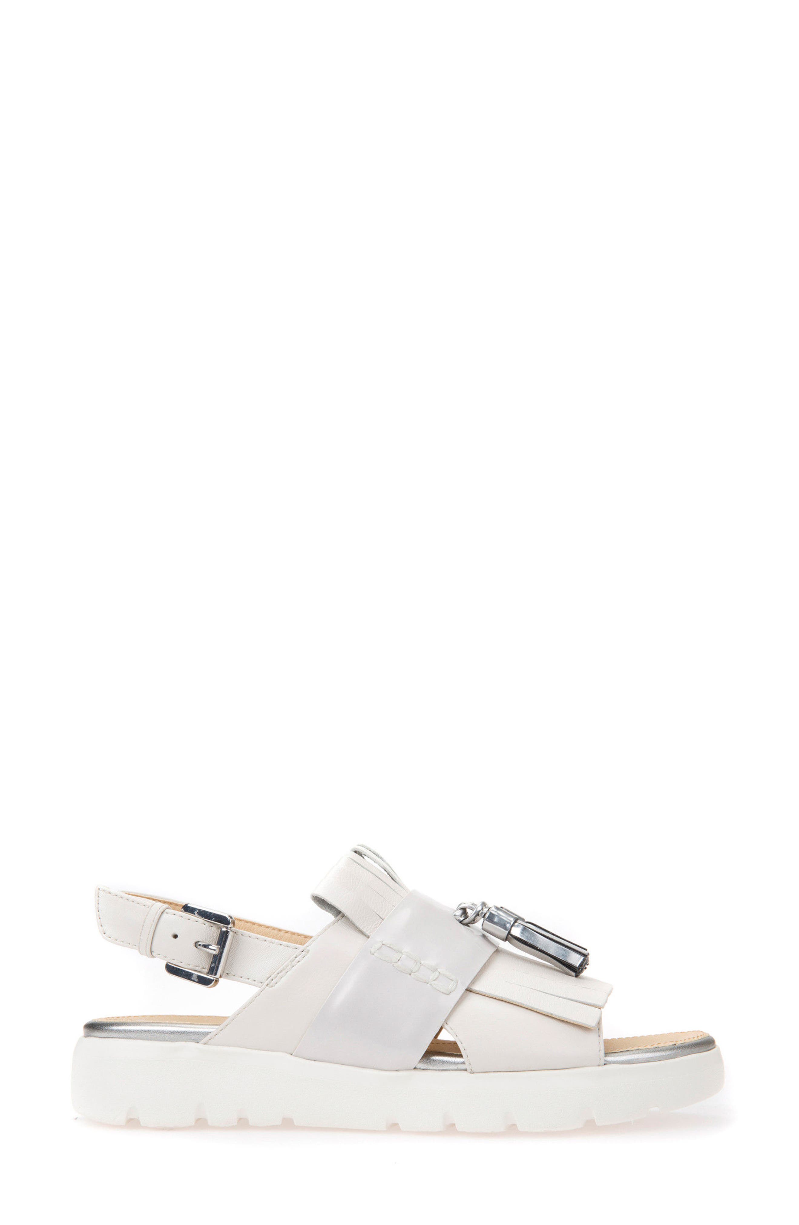 Amalitha Platform Sandal, Alternate, color, OFF WHITE LEATHER