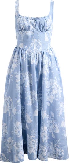 Alida Organic Cotton Button-Up Midi Dress