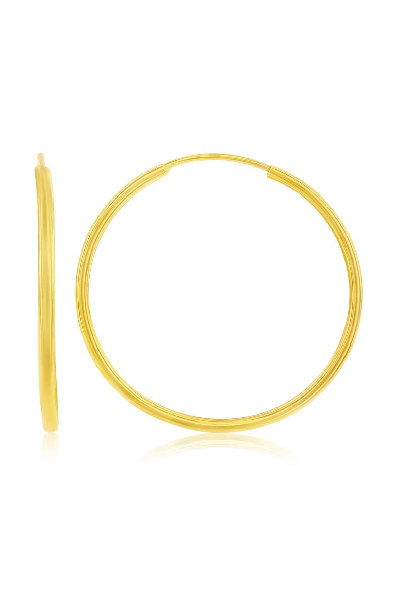 14K Yellow Gold Hoop Earrings, Main, color, GOLD