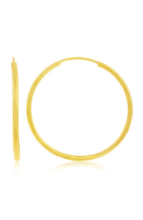 14K Yellow Gold Hoop Earrings