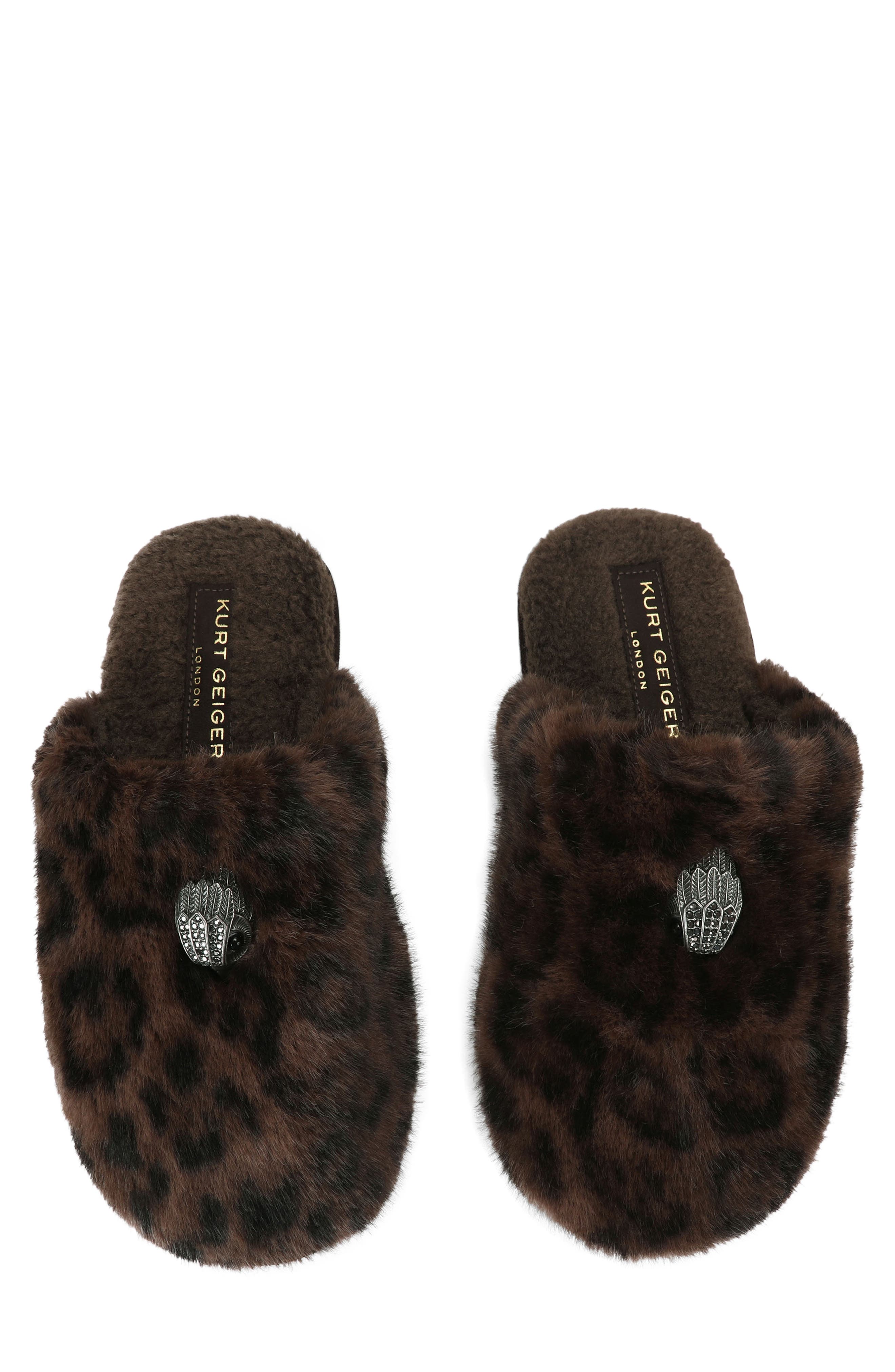 Kensington Faux Fur Slipper, Alternate, color, MEDIUM BROWN