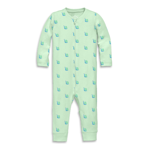 Baby Organic Zip Romper In Baby Bugs