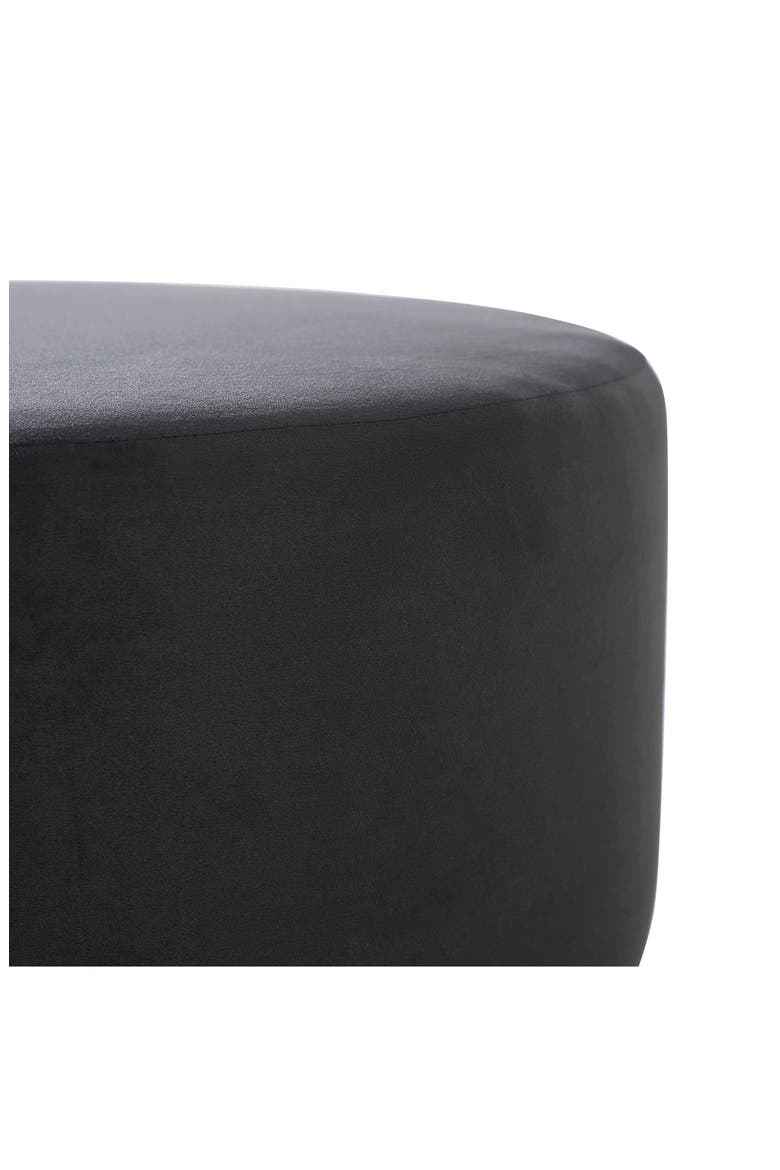 Column Round Ottoman, Alternate, color, BLACK