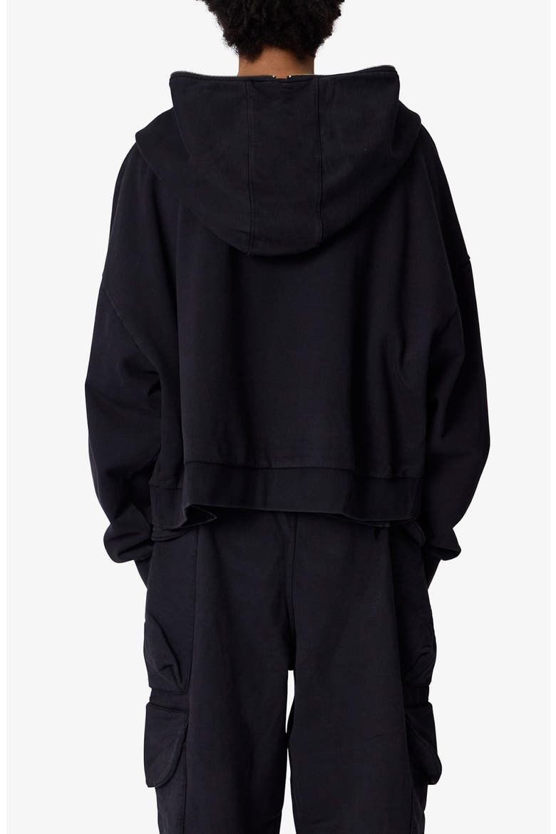 Oversize Zip Hoodie, Alternate, color, WASHED BLACK