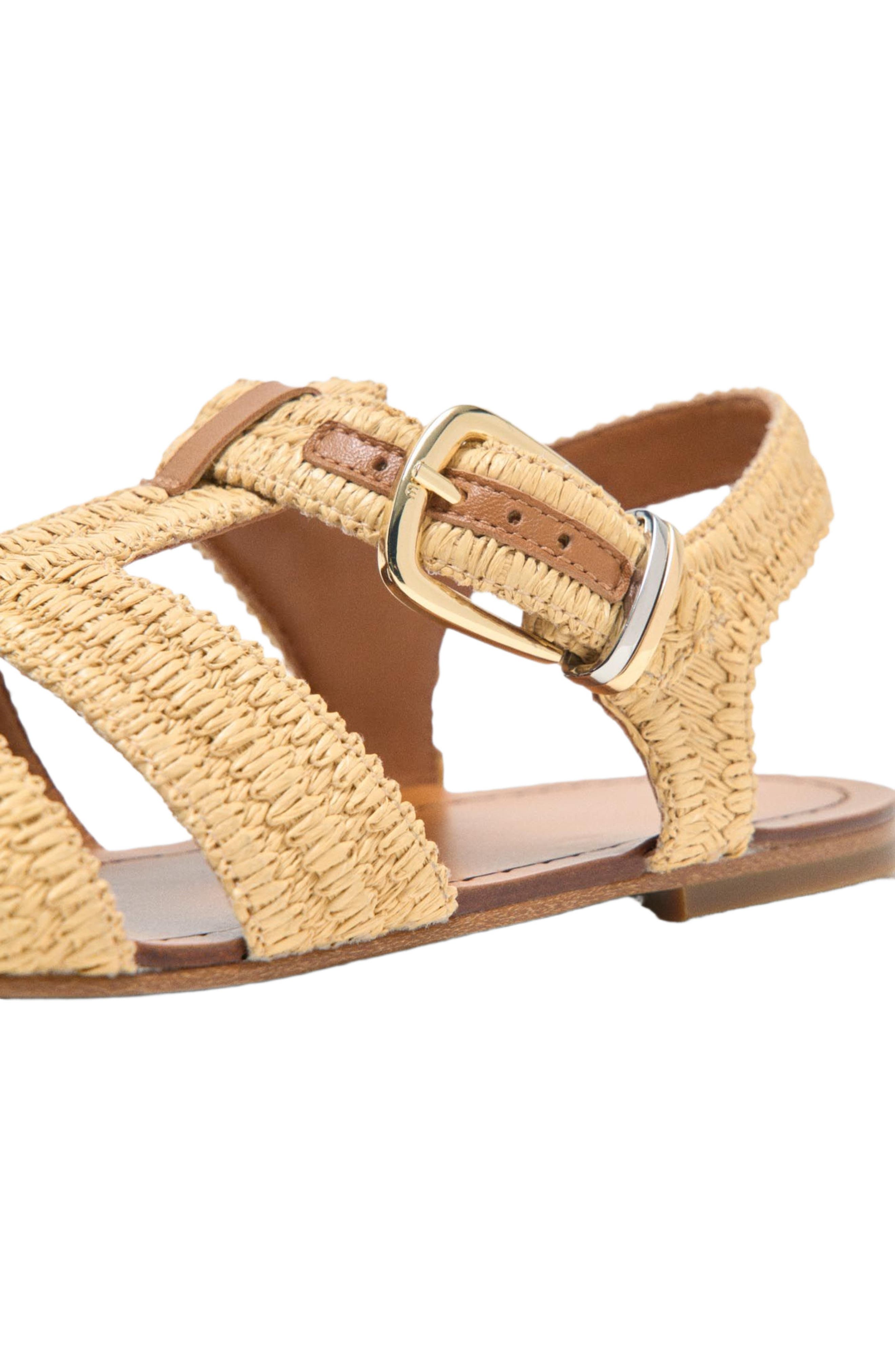 maje Flat strap sandals, Alternate, color, Beige