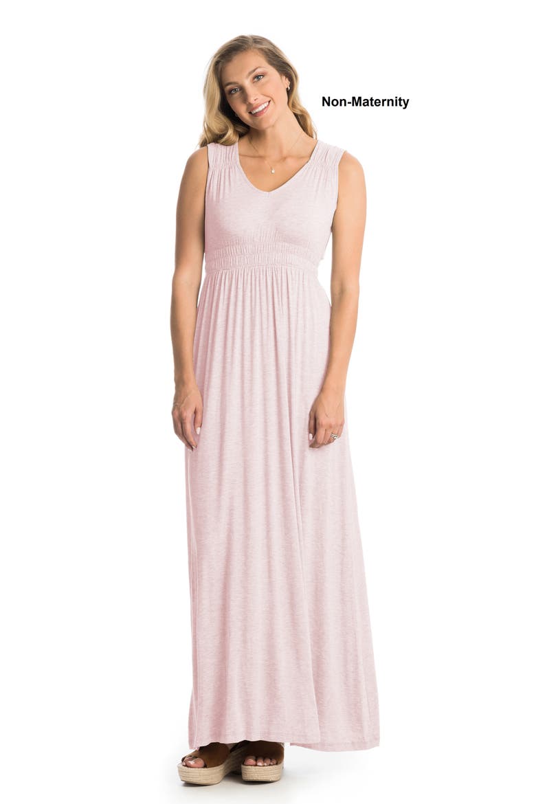 Valeria Maternity/Nursing Maxi Dress, Alternate, color, BLUSH