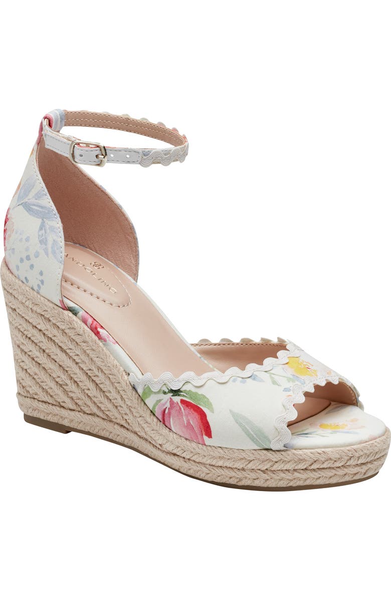 Bandolino Floral Espadrille Wedge Sandal, Main, color,