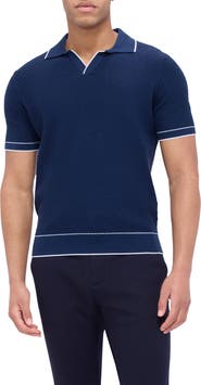 Bugatchi Tipped Johnny Collar Polo