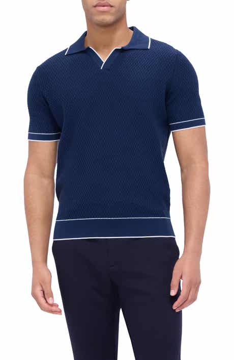 Bugatchi Tipped Johnny Collar Polo