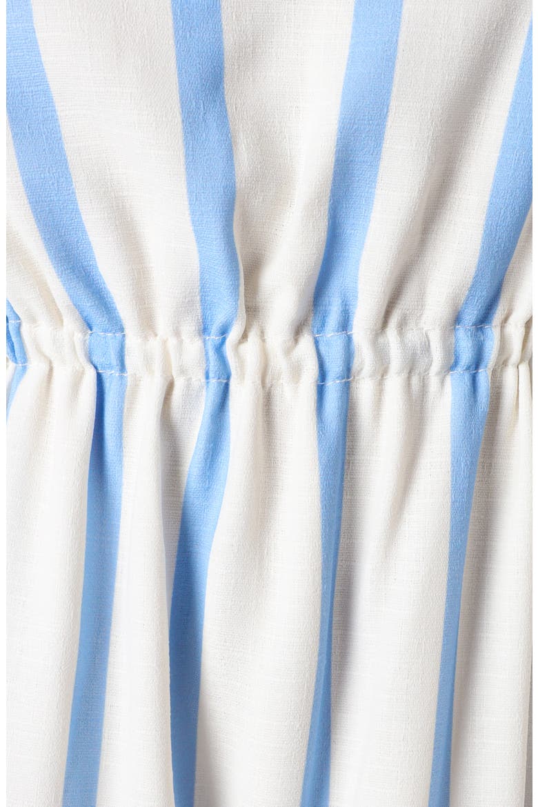 Evelin Stripe Cutout Midi Dress, Alternate, color, BLUE STRIPE