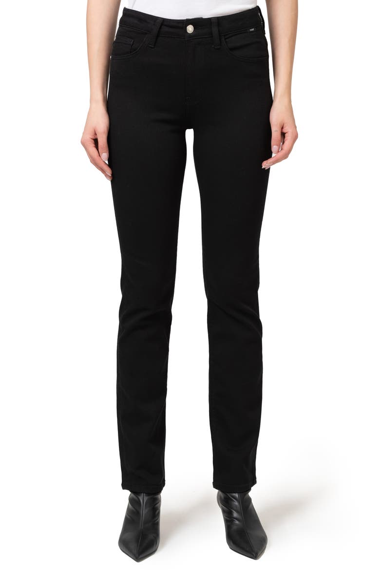 Kendra High Waist Straight Leg Jeans, Main, color, BLACK FEATHER BLUE
