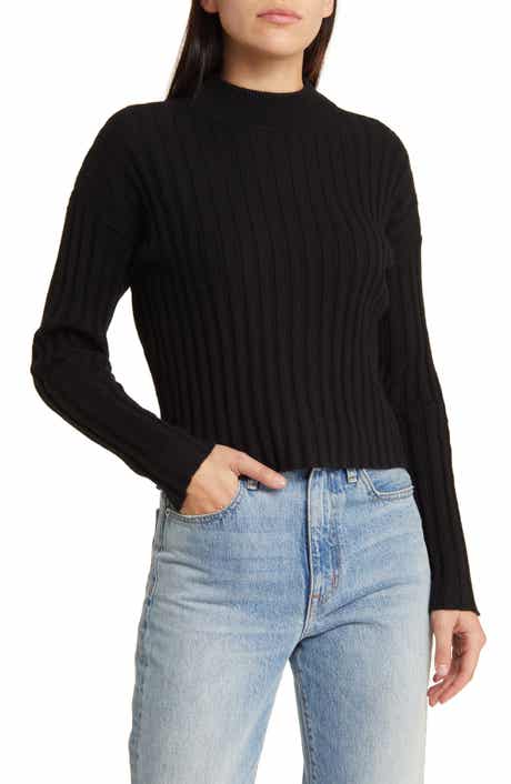 Madewell Mock Neck Crop Sweater