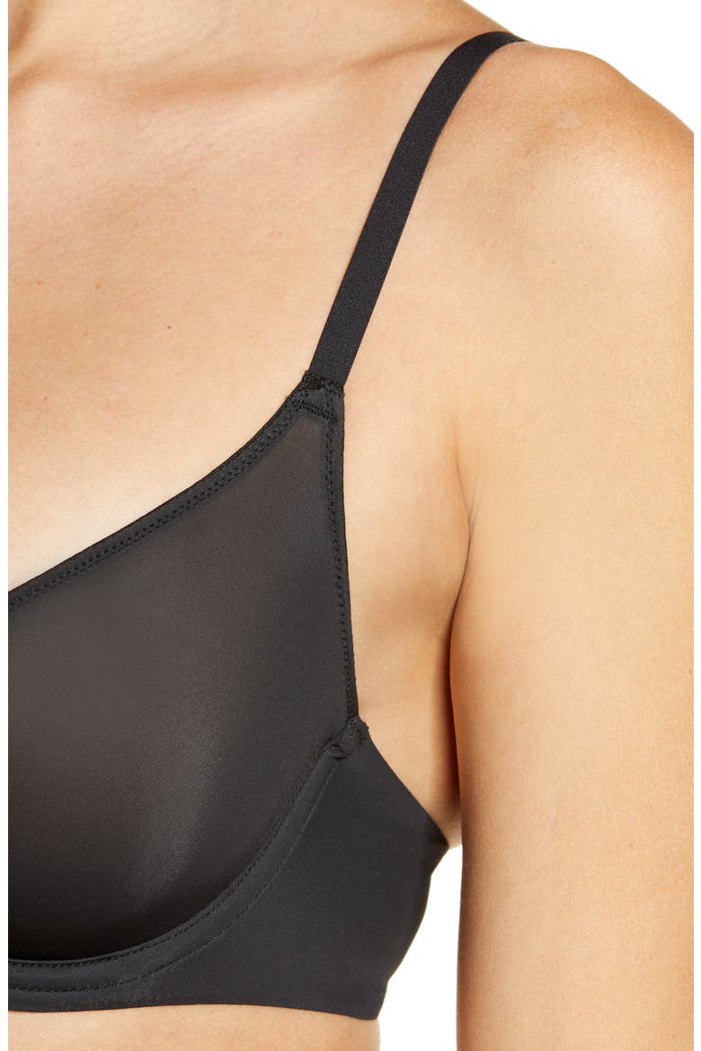 Jelly Sheer Underwire Bra, Alternate, color, ONYX