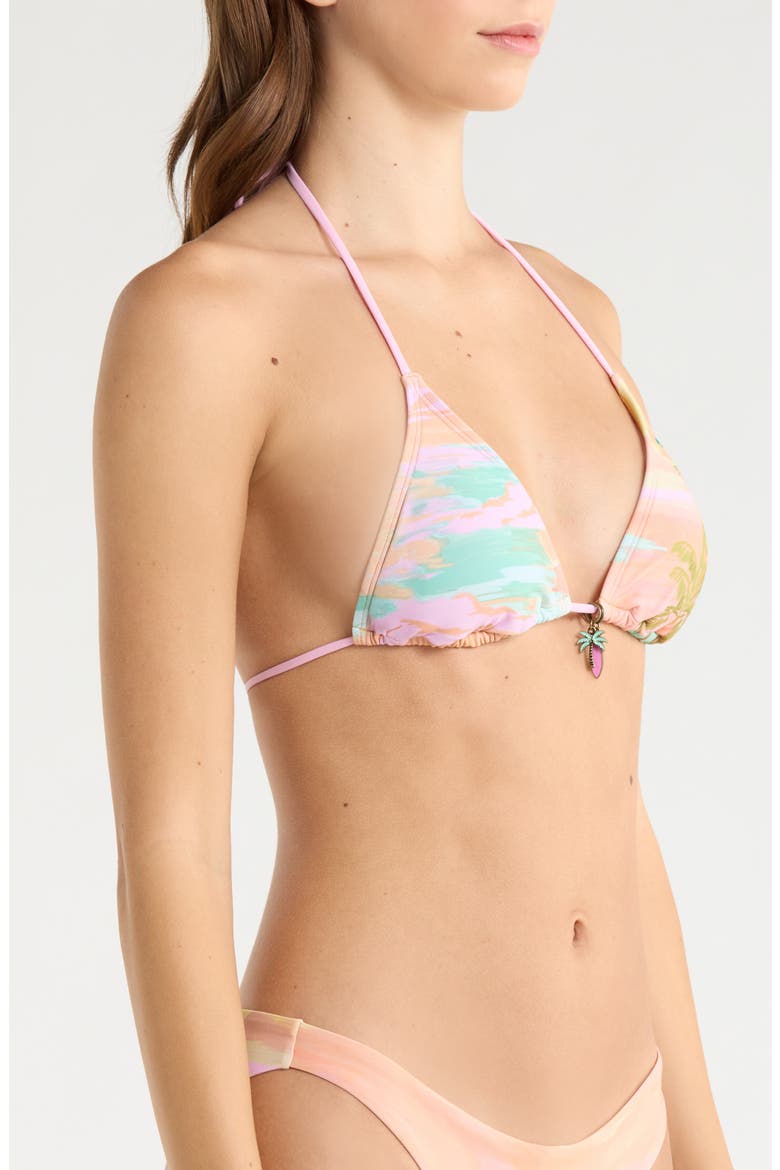 Topanga Canyon Triangle Bikini Top, Alternate, color, PEACH