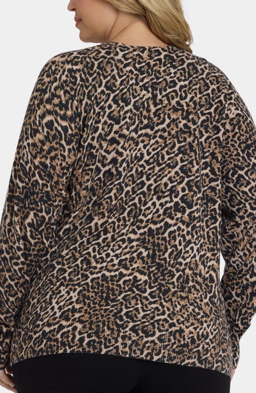 Nydj Cheetah Print Crewneck Sweater In Multi