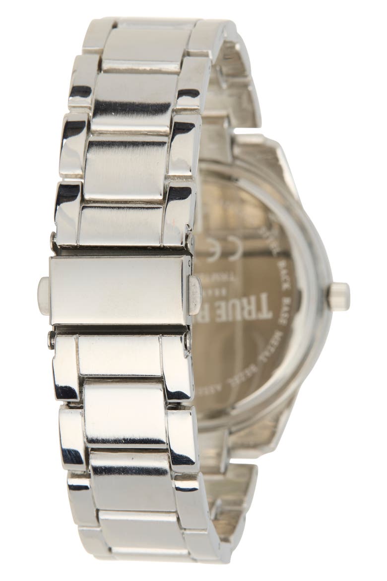 Logo Bracelet Watch, 43mm, Alternate, color, SILVER