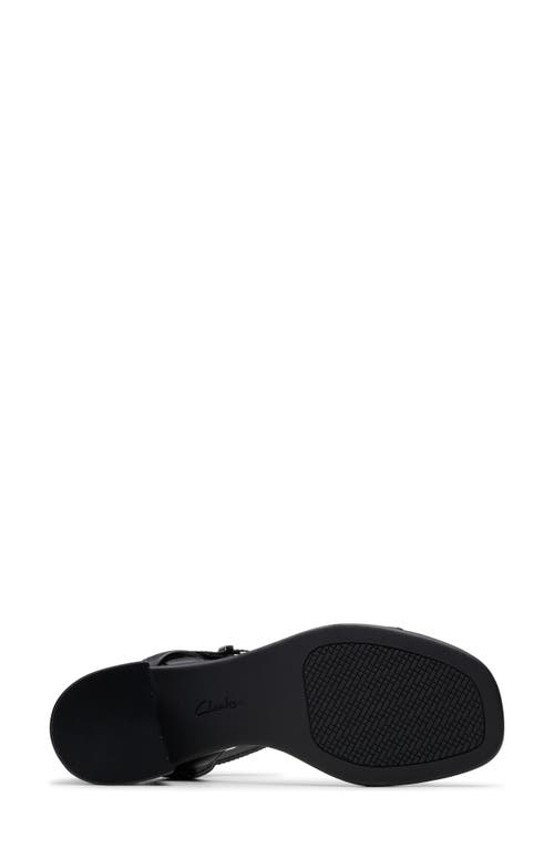 Clarks ® Jaylan Ray Sandal In Black Leather