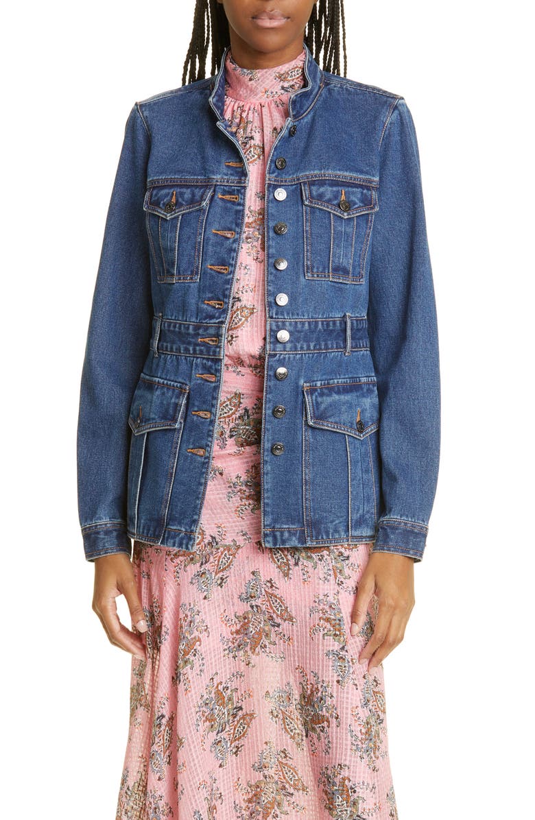 Veronica Beard Tika Denim Jacket, Main, color, 