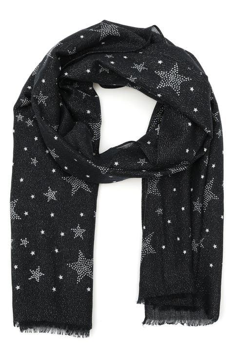 starlight sparkle wool blend scarf