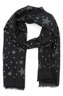 Kate Spade New York starlight sparkle wool blend scarf
