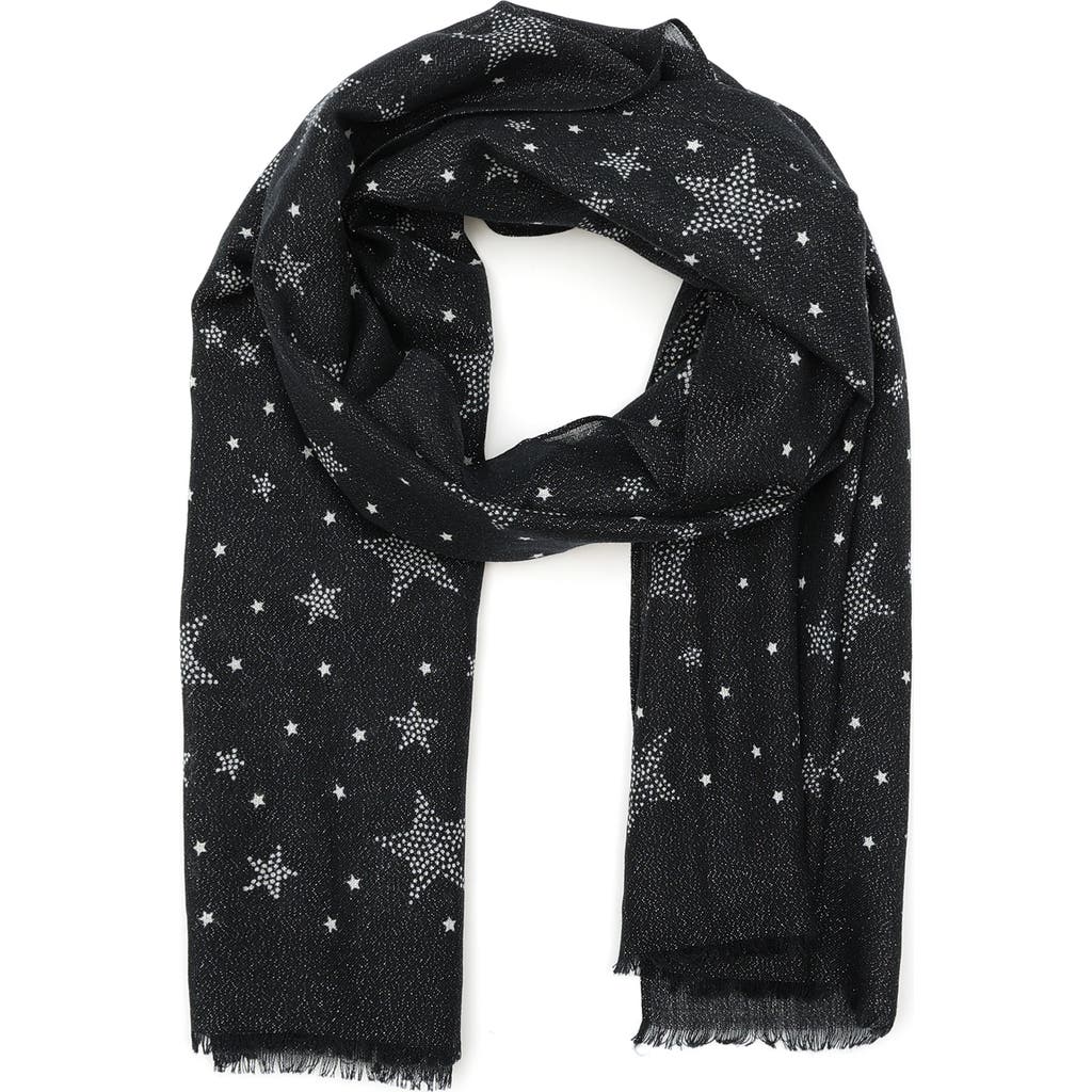 Kate Spade New York Starlight Sparkle Wool Blend Scarf In Blue
