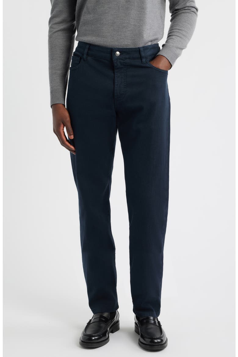 Garment Dyed Bull Denim Jeans, Main, color, NAVY