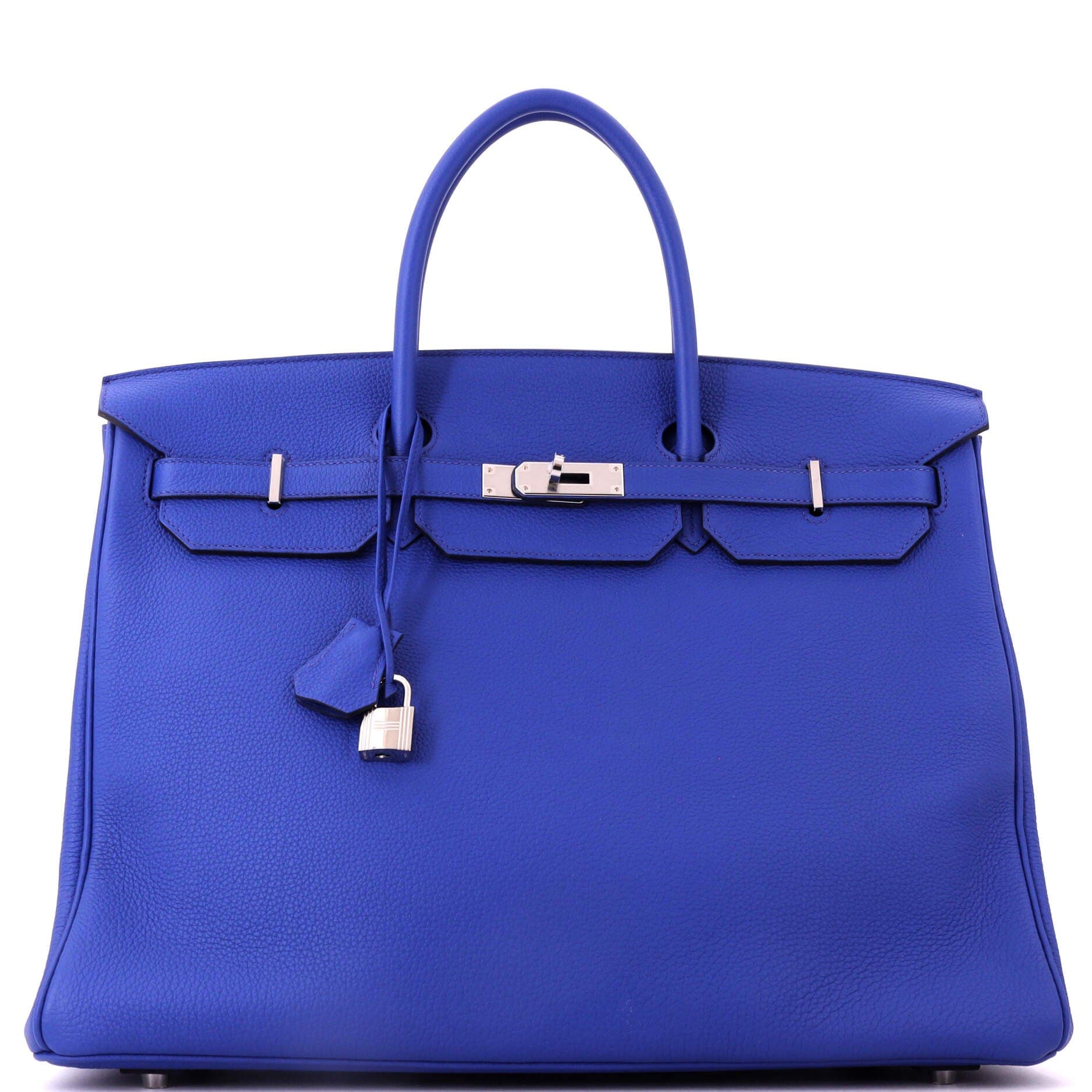 Birkin Handbag Blue Togo with Palladium Hardware 40, Main, color, Blue