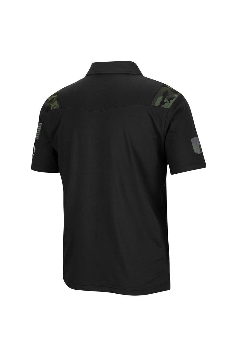 Men's Colosseum Black Clemson Tigers OHT Military Appreciation Sierra Polo, Alternate, color, Black