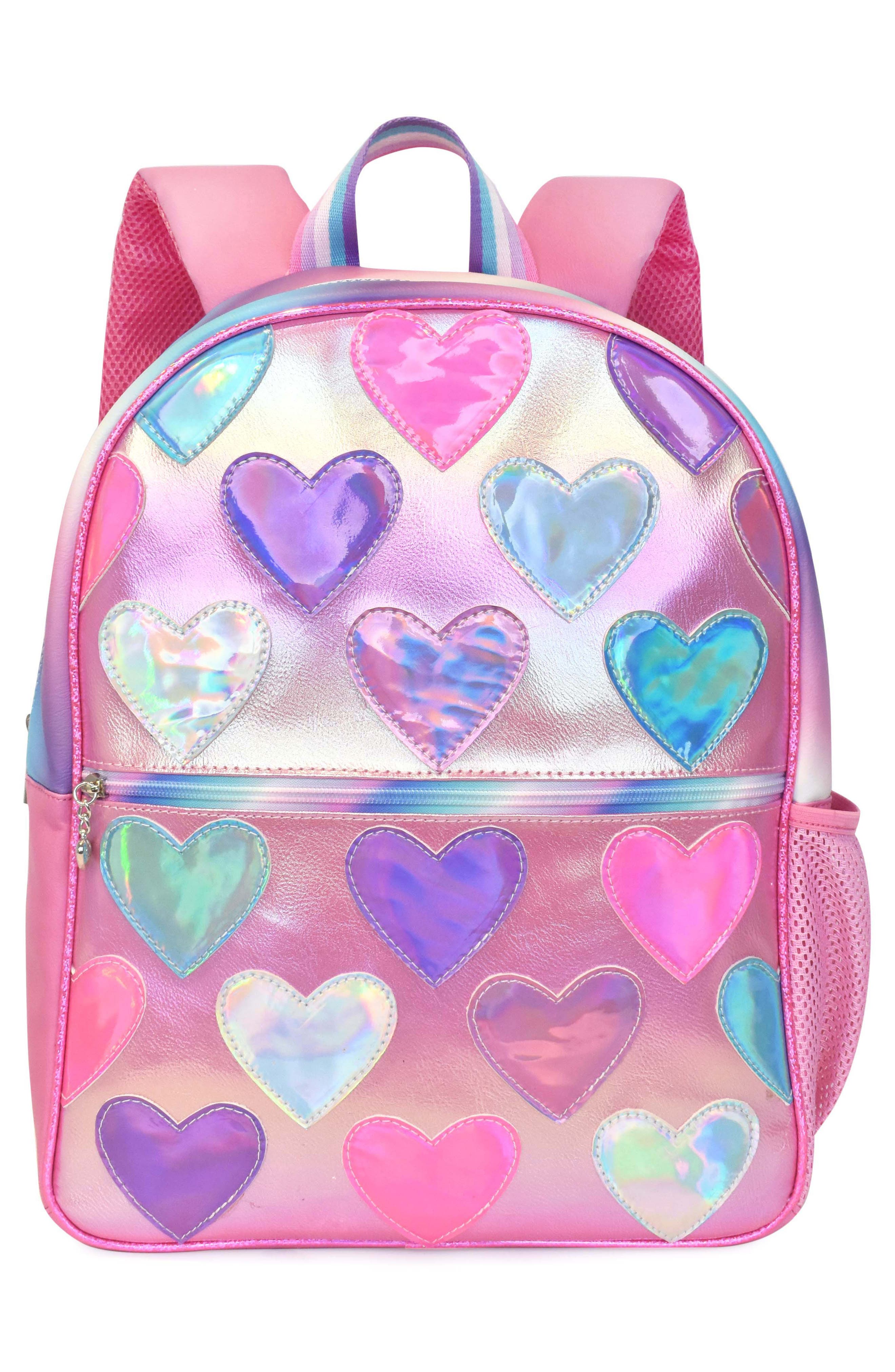 OMG Accessories Kids' Heart Backpack & Stuff Pouch Set, Alternate, color, 