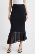 Loveappella Flounce Midi Skirt