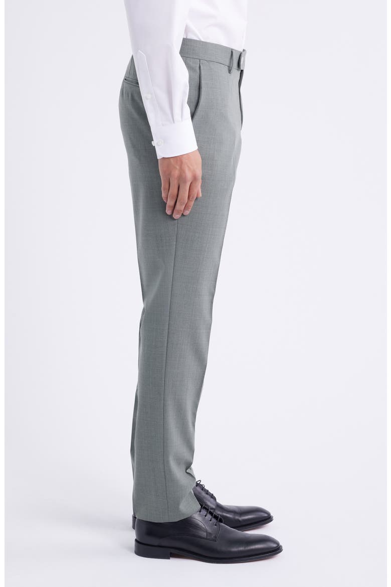 Genius Slim Fit Flat Front Stretch Dress Pants, Alternate, color, BEIGE